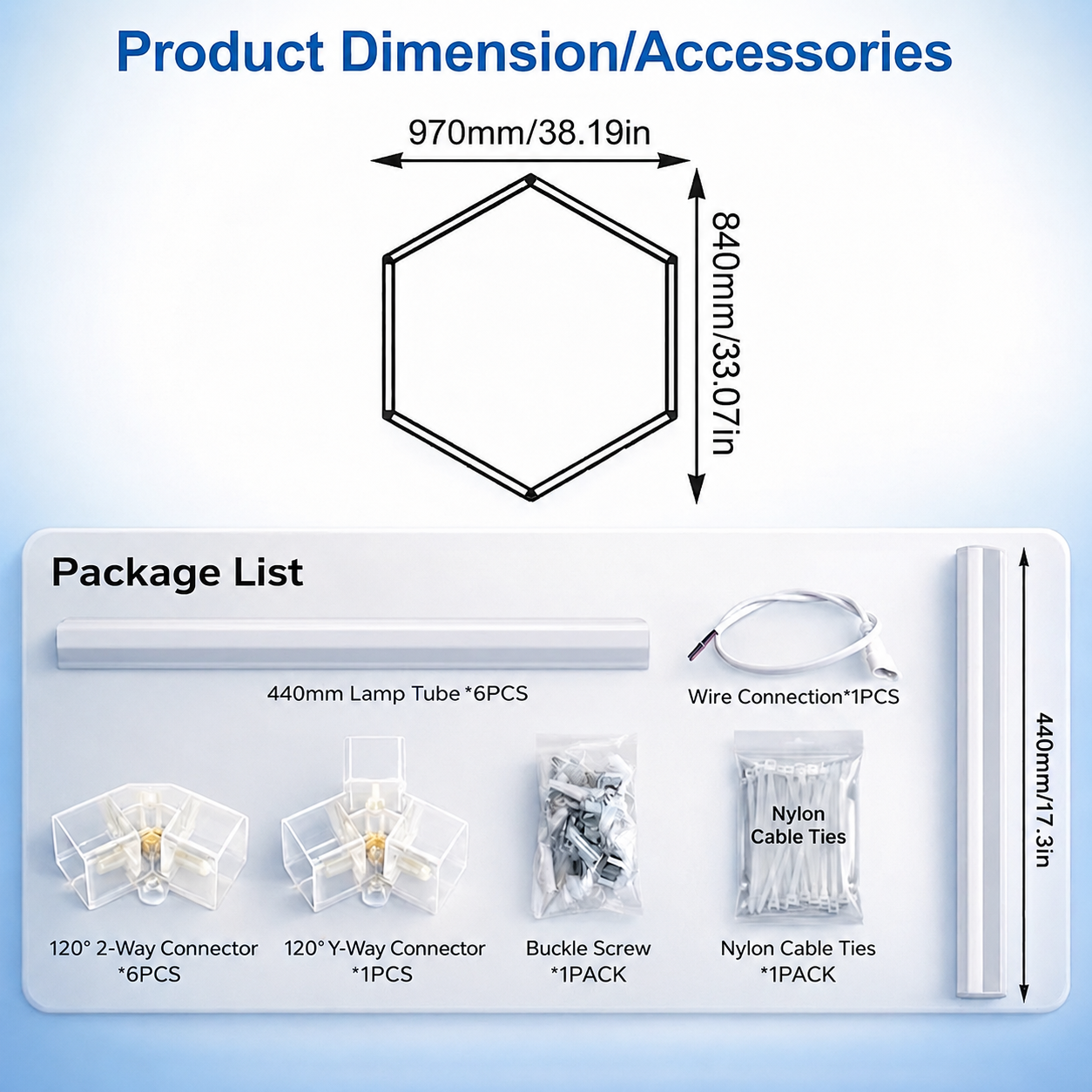 1 Hexagon LED Light