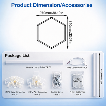 1 Hexagon LED Light